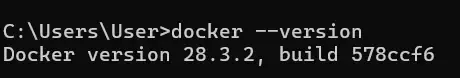 Docker 在 Windows 終端機顯示版本